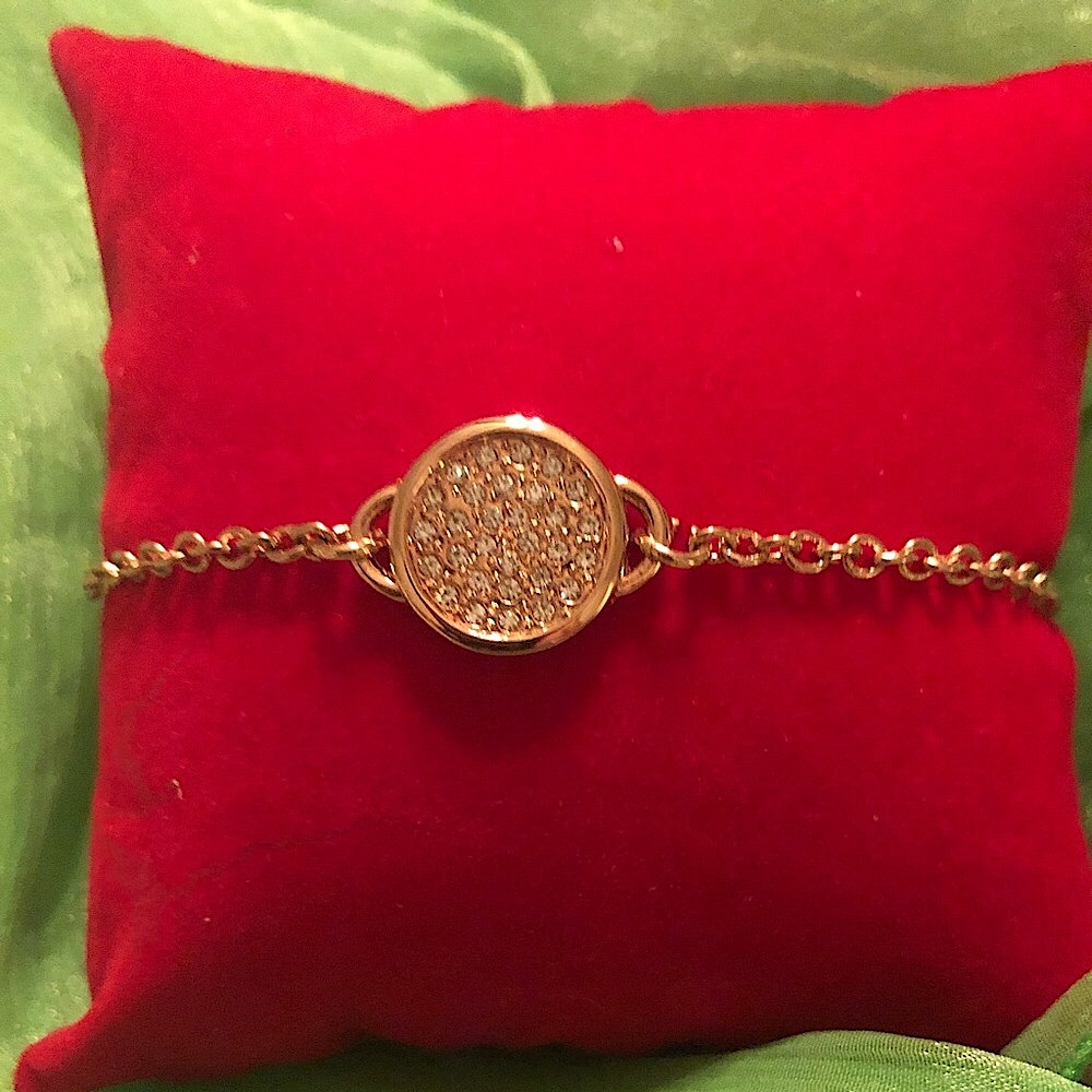 JLo inspired rose gold plated  10” bracelet